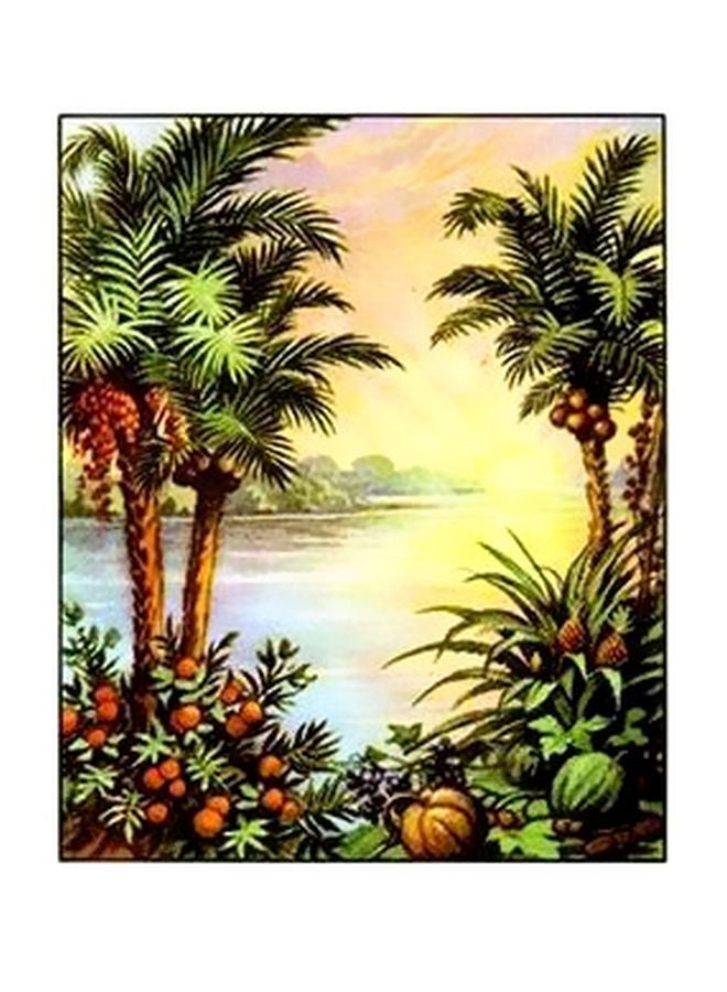 فوتو بلوك بوستر حائط للتزيين أخضر / أصفر / أزرق 24×18سم