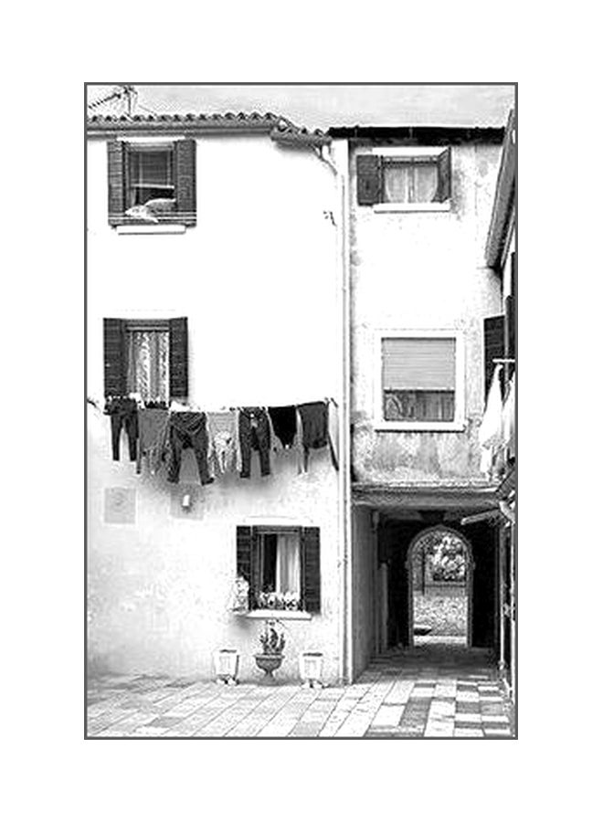 بوستر حائط للتزيين أبيض/ أسود 34x24سم