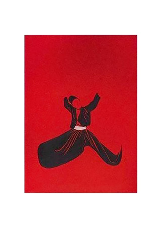 Decorative Wall Poster Red/Black 60x40cm