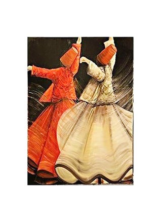 Decorative Wall Poster Beige/Orange/Black 60x40cm - v1565787064/N29080749A_1