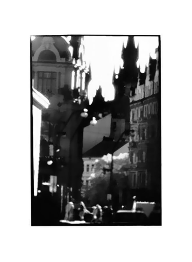 Decorative Wall Poster Grey/White/Black 60x40cm