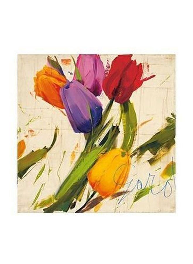 فوتو بلوك بوستر جداري للتزيين مع إطار أصفر/أحمر/بنفسجي 23x23سم