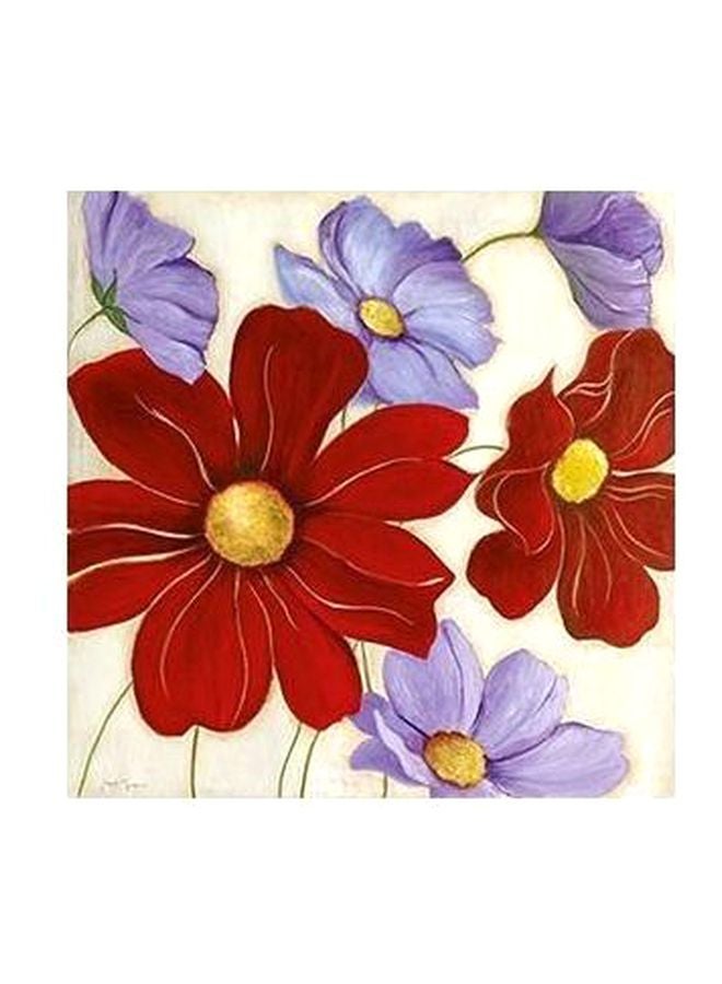 بوستر حائط للتزيين بيج/أحمر/أرجواني 23x23سم