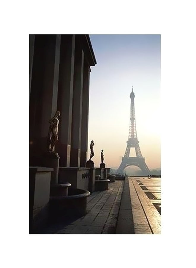 Decorative Wall Poster Black/Brown/Blue 24x18cm