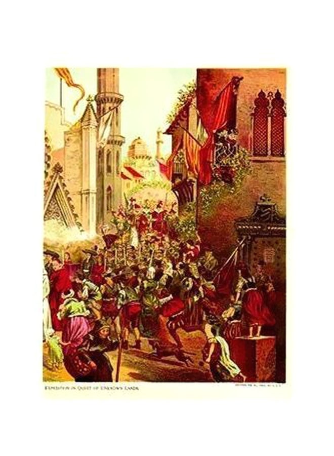 بوستر حائط للتزيين أصفر/برتقالي/أخضر 24x18سم