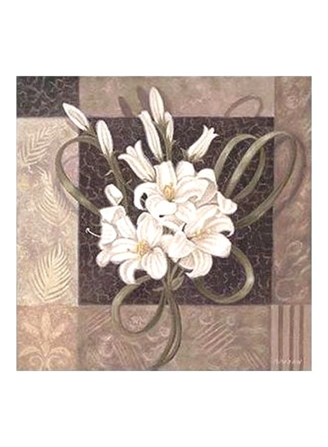 Decorative Wall Poster Beige/Brown/White 23x23cm