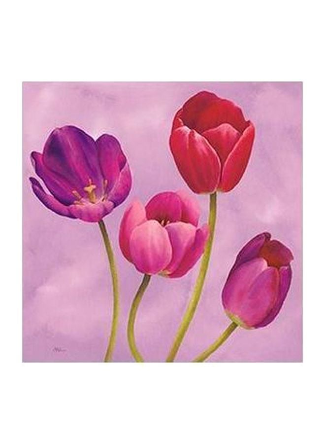 PHOTOBLOCK Decorative Wall Poster Pink/Red/Purple 23x23cm 
