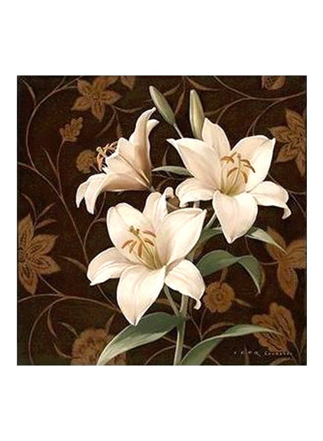 ماركة غير محددة لوحة فنية لديكور الحائط بني/بيج/أخضر 32x32سم 