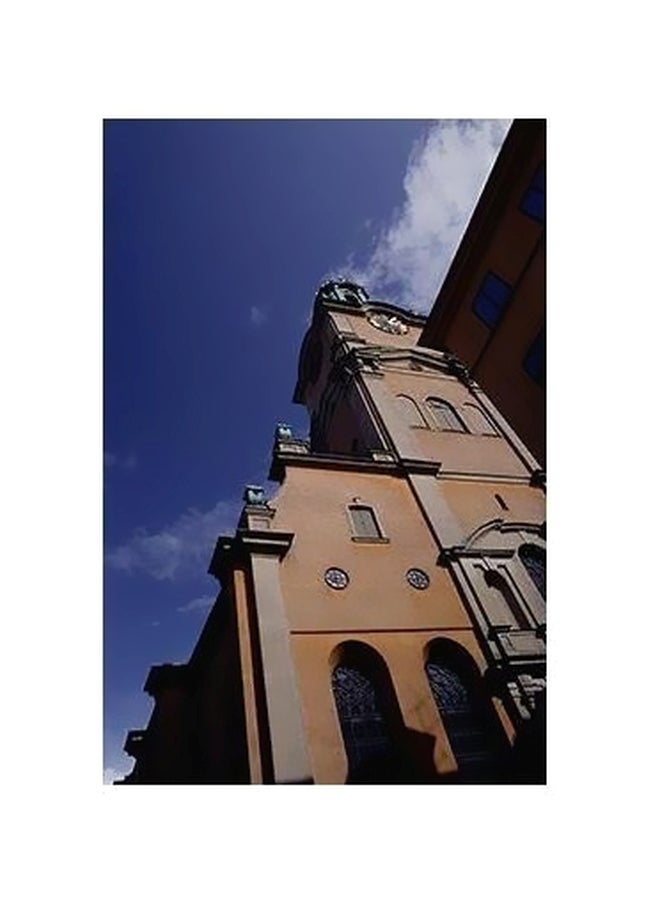 بوستر حائط للتزيين أسود/أزرق/رمادي 34x24سم