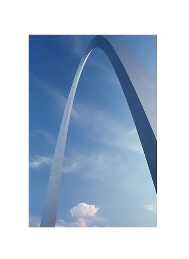 Decorative Wall Poster Blue/White 34x24cm