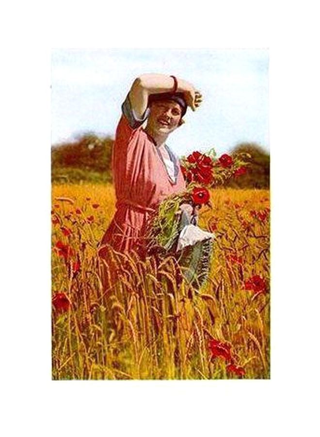 PHOTOBLOCK Decorative Wall Poster Yellow/Blue/Red 34x24cm