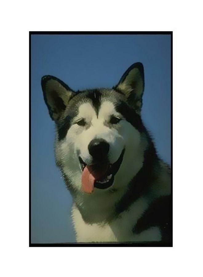 Decorative Wall Poster White/Black 34x24cm