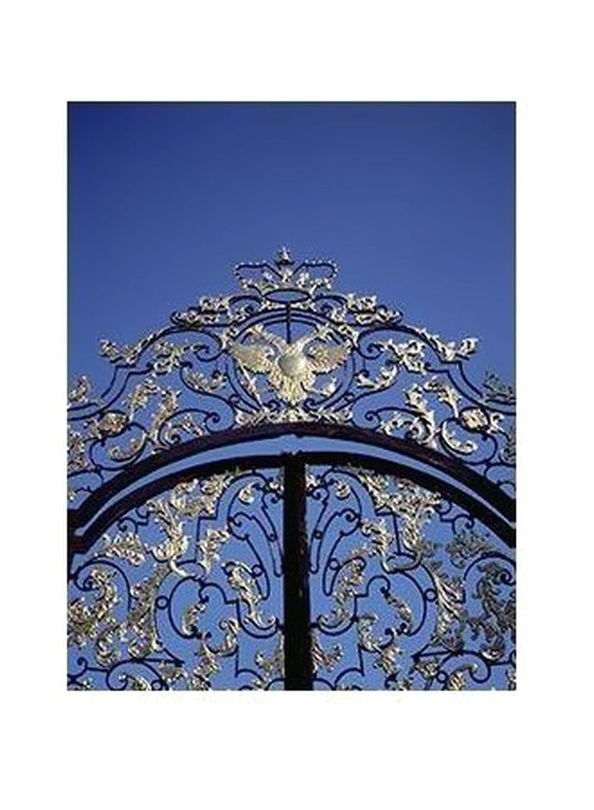 بوستر حائط للتزيين أزرق/ذهبي/أسود 60x40سم