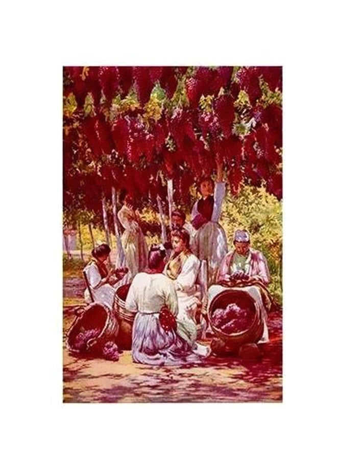 PHOTOBLOCK Decorative Wall Poster Green/White/Red 34x24cm