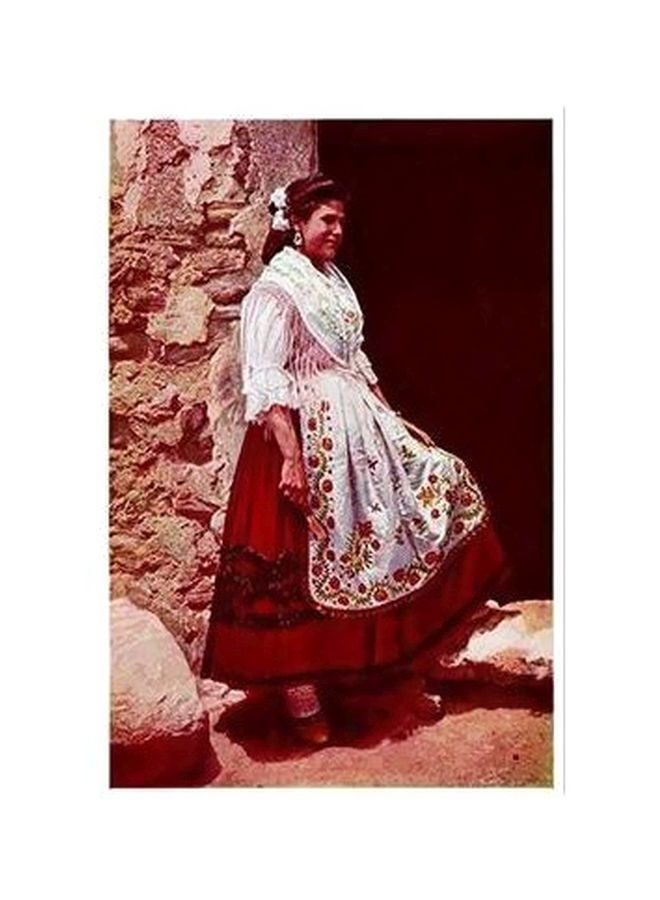 PHOTOBLOCK Decorative Wall Poster Pink/Red/White 34x24cm