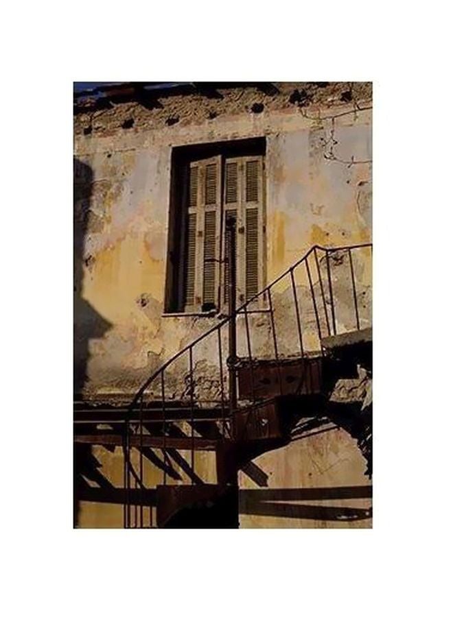 Decorative Wall Poster Yellow/Black 45x31cm