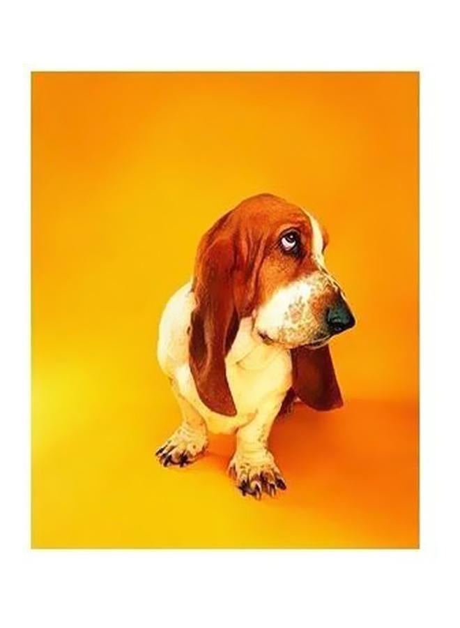 PHOTOBLOCK Decorative Wall Poster Yellow/Brown/White 34x24cm