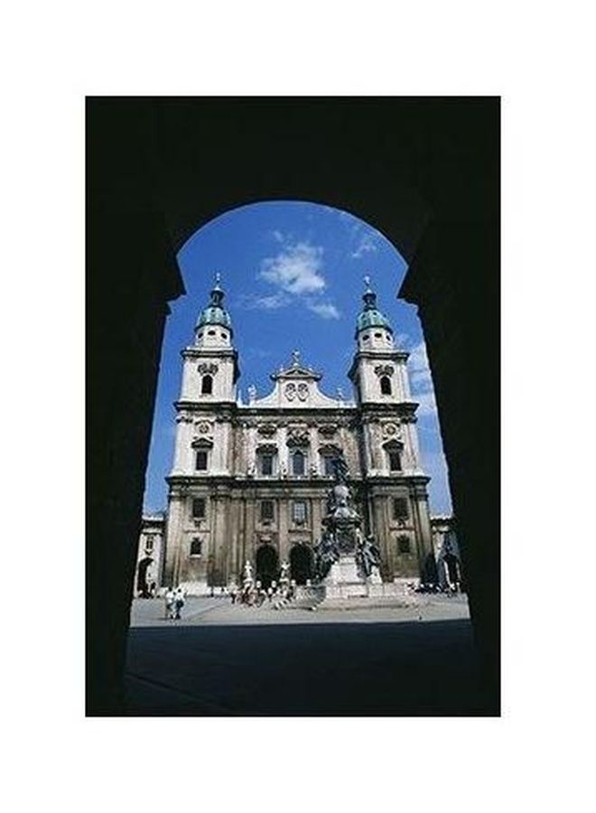 PHOTOBLOCK Decorative Wall Poster Blue/White/Black 45x31cm