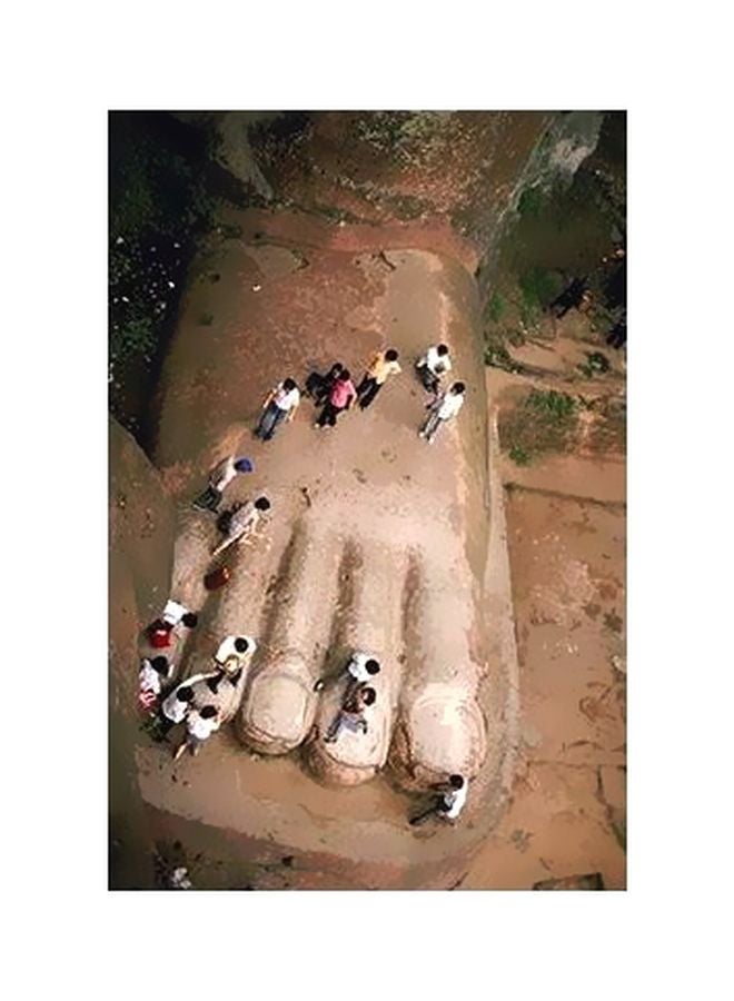 PHOTOBLOCK Decorative Wall Poster Brown/White/Black 60x40cm