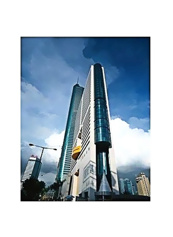 PHOTOBLOCK Decorative Wall Poster Blue/White 45x31cm