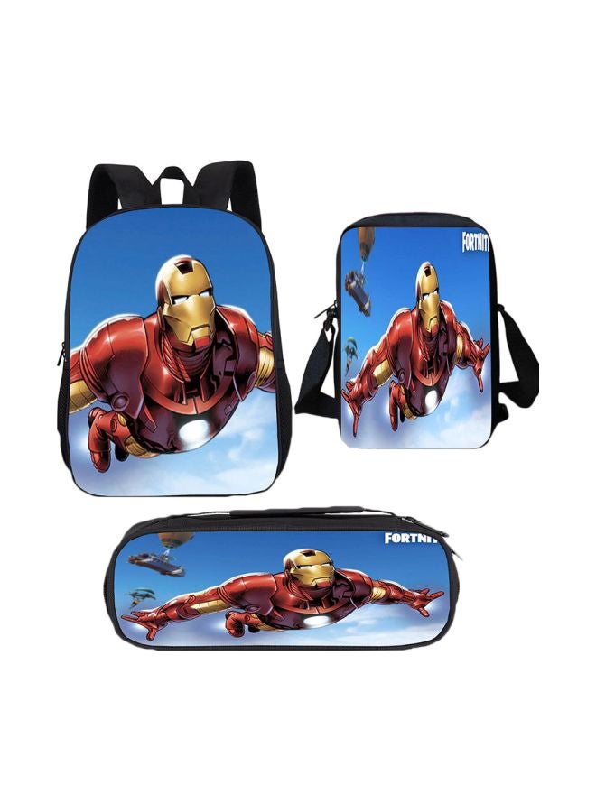 3-Piece Fortnite Printed Backpack Set Multicolour - Image 1