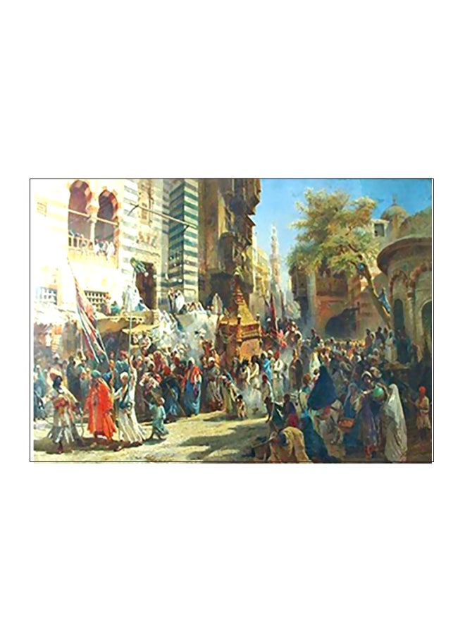 فوتو بلوك - بوستر حائط للتزيين أزرق/ ذهبي/ أخضر 24x34سم - Image 1