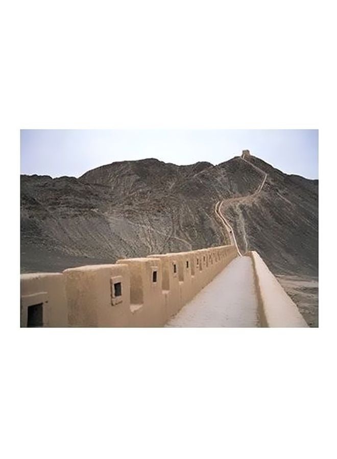 Decorative Wall Poster Grey/Beige 24x18cm
