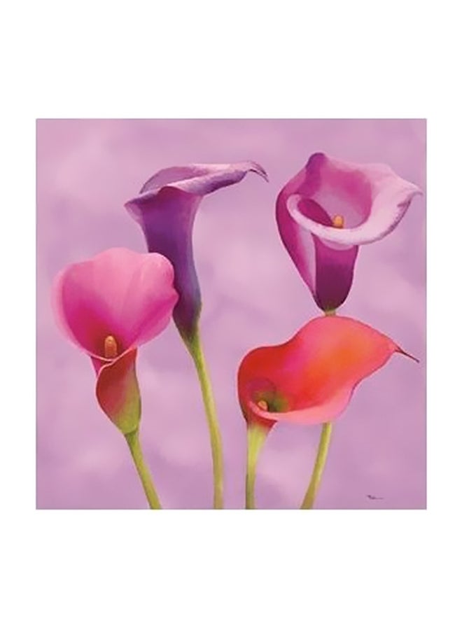 بوستر جداري مطبوع للتزيين وردي/أرجواني 50x50سم