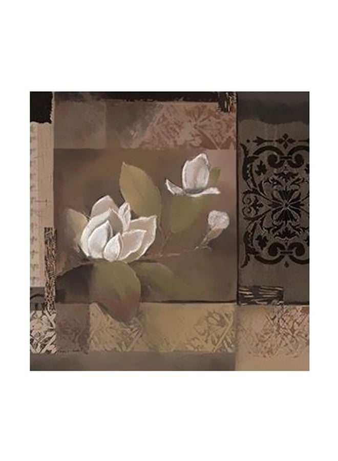بوستر جداري مطبوع للتزيين أبيض/ رمادي/ أخضر 23x23سم