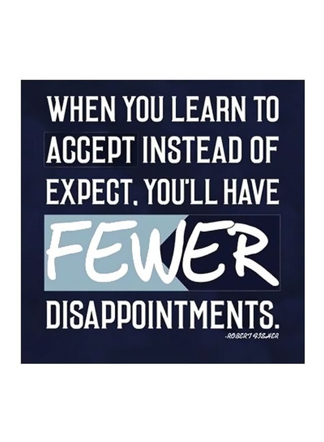 Decorative Wall Poster White/Black 32x32cm