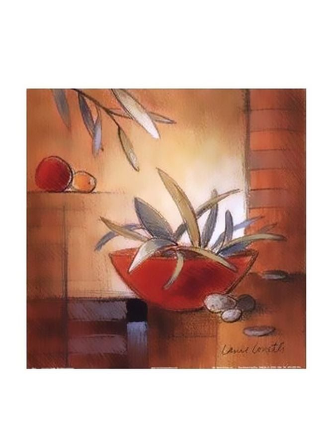 Decorative Wall Poster Beige/Yellow/Orange 50x50cm