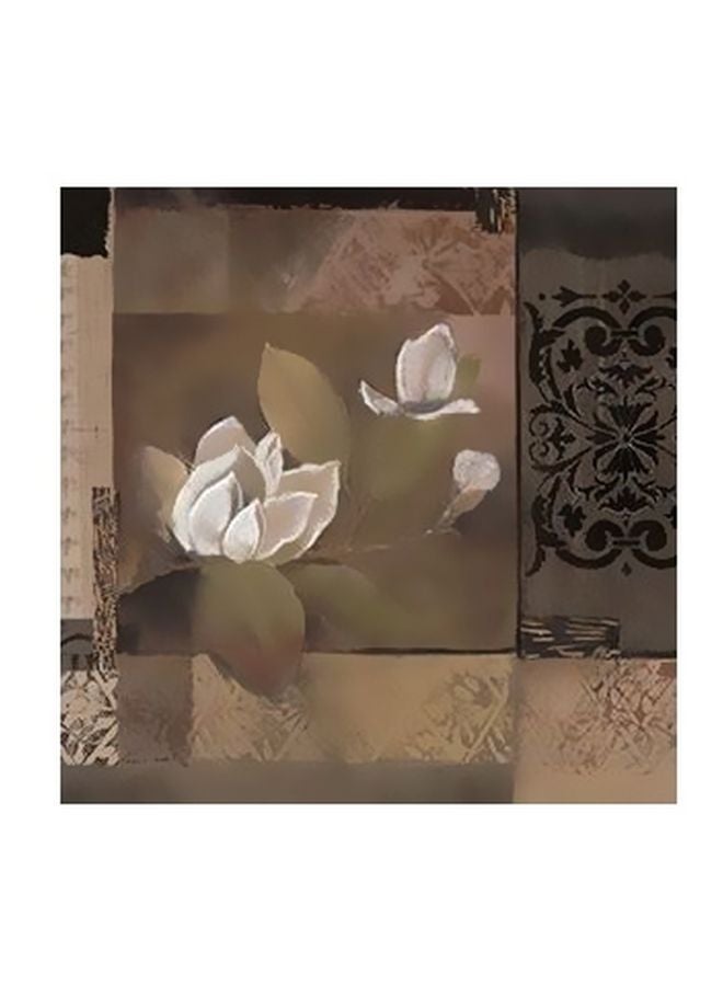 بوستر حائط للتزيين أبيض/بني/رمادي 32x32سم