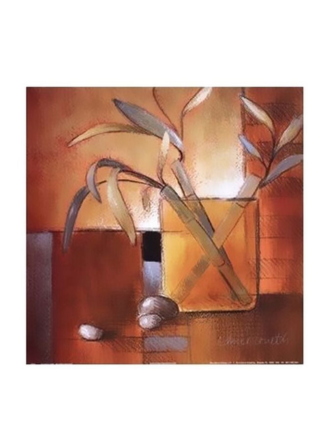 Decorative Wall Poster Beige/Yellow/Orange 23x23cm