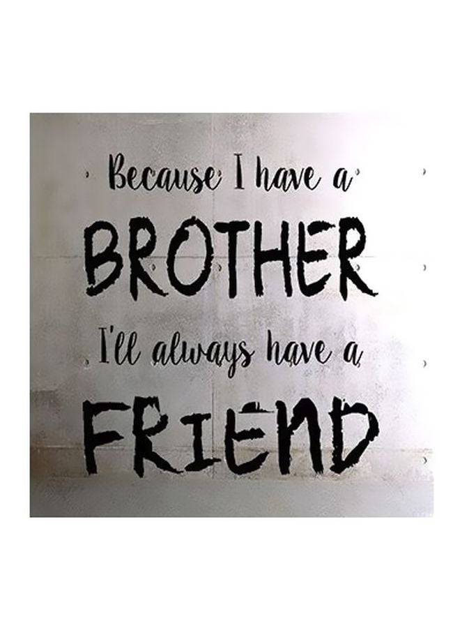Decorative Wall Poster White/Black 23x23cm