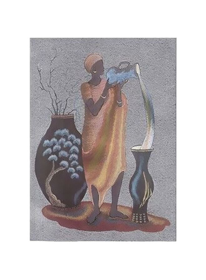 بوستر حائط للتزيين رمادي/ بني/ أزرق 24x18سم
