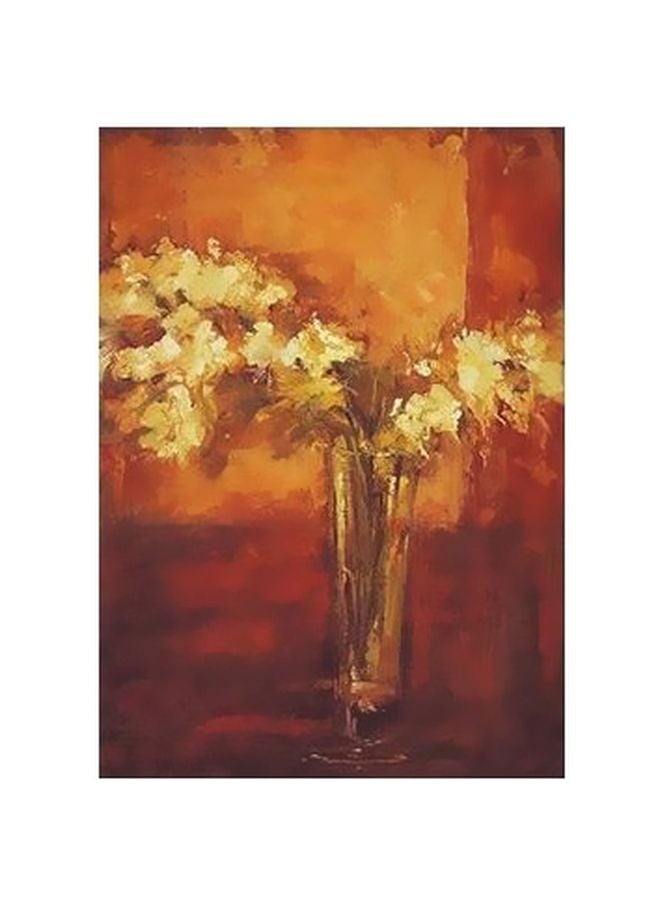 Decorative Wall Painting Orange/Red/Beige 24×18cm