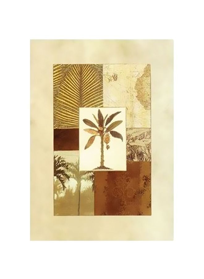 لوحة فنية لديكور الحائط بيج/بني/أبيض 24×18سم