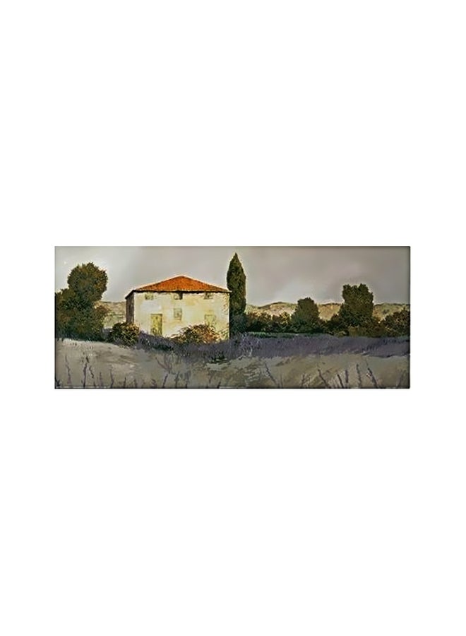 Decorative Wall Poster Grey/Yellow/White 30×99cm