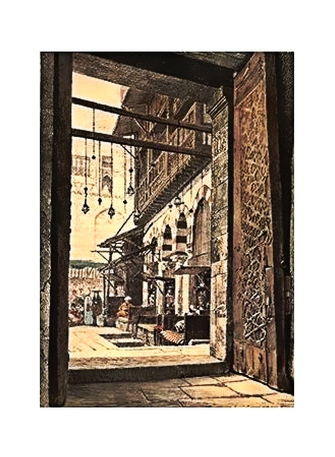 بوستر حائط للتزيين البني/الرمادي 24×18سم