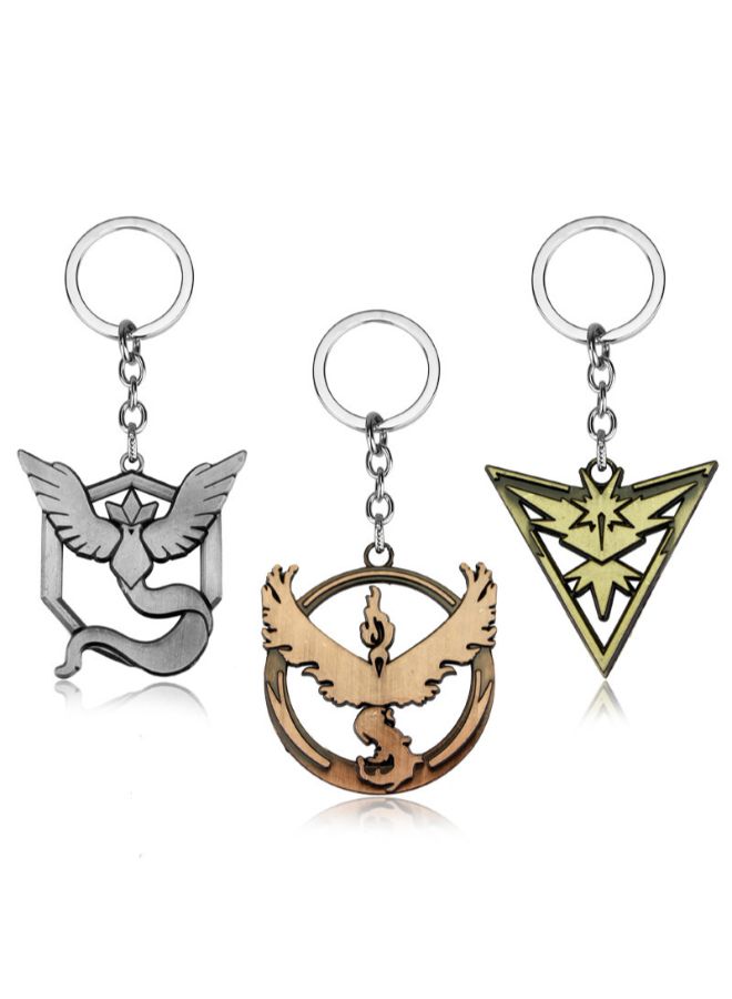 Generic Pokemon Go Frozen Flamingo Bird Lightning Key Chain  - Image 2
