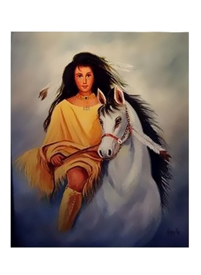 بوستر حائط للتزيين أصفر/أبيض/أسود 60x40سم