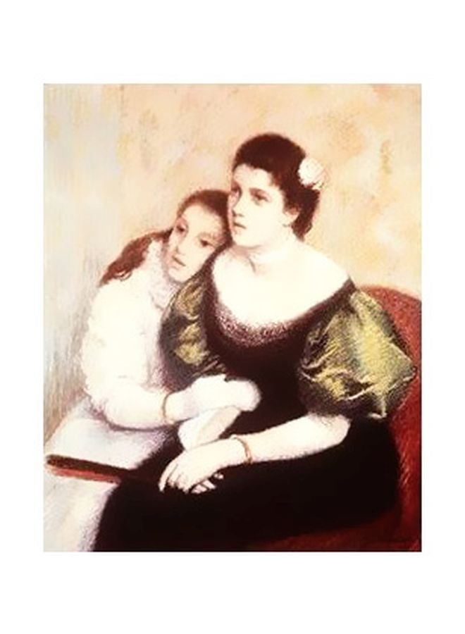 بوستر حائط للتزيين بيج / أسود 45x31سم