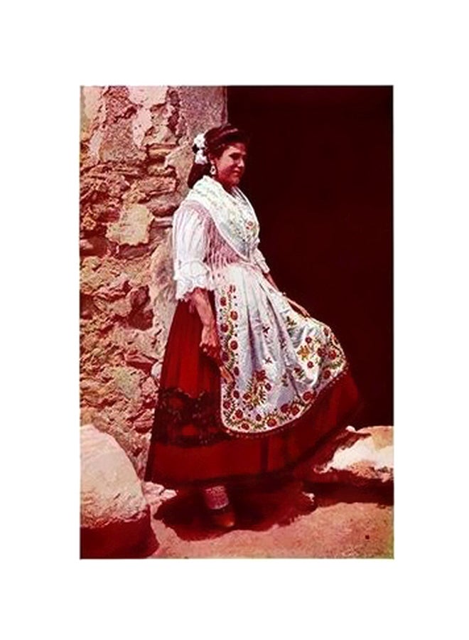 PHOTOBLOCK Decorative Wall Poster Brown/Red/White 45x31cm