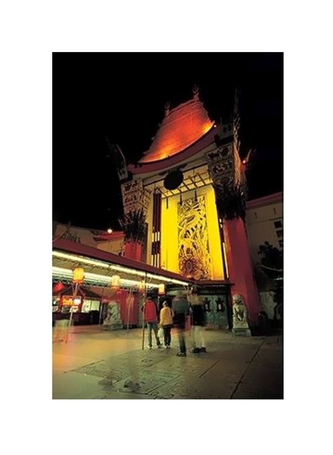 PHOTOBLOCK Decorative Printed Wall Poster Yellow/Red 45x31cm