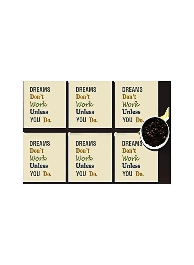 6-Piece Coasters Set Multicolour 7x7cm