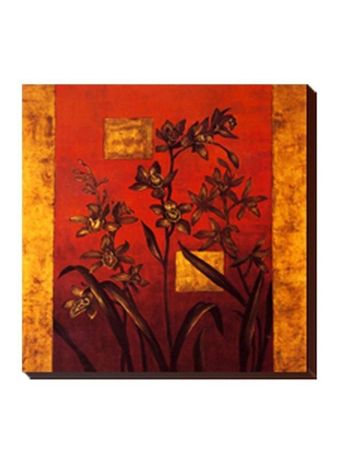 Decorative Wall Painting Brown/Red 15x15cm