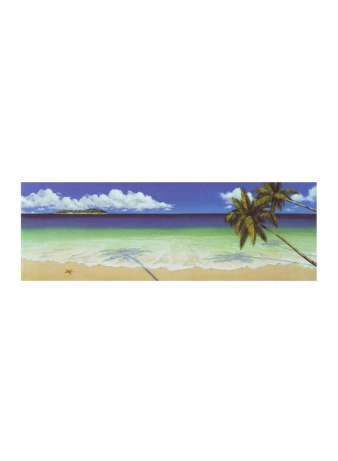 Decorative Wall Painting Blue/Green/Brown 45x13cm