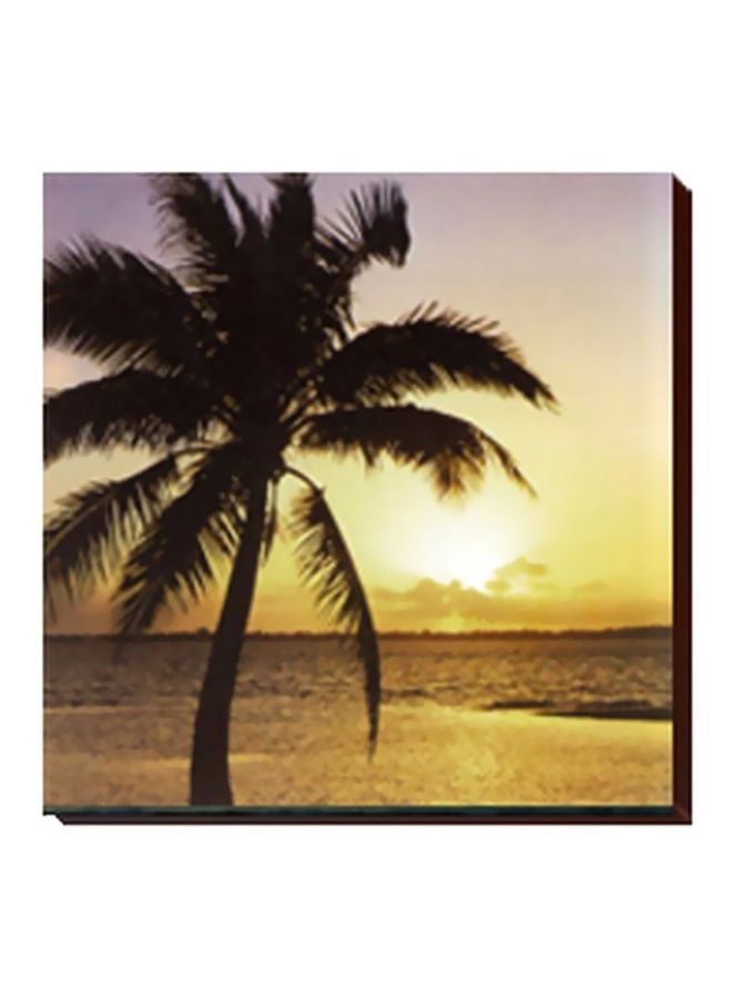 Decorative Wall Painting With Frame Yellow/Black