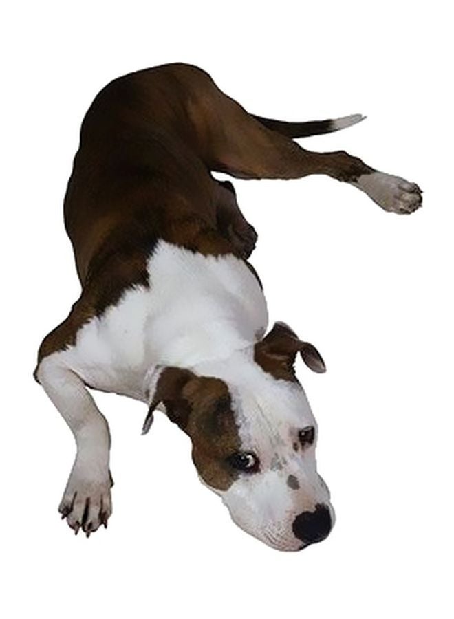 بوستر حائط للتزيين أبيض/بني 34×24سم