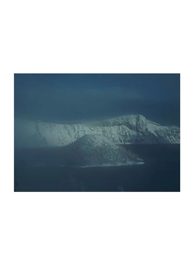 Decorative Wall Poster Blue/White 18x24cm